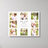 Opa We houden van You Photo Collage Canvas Print (Voorkant)
