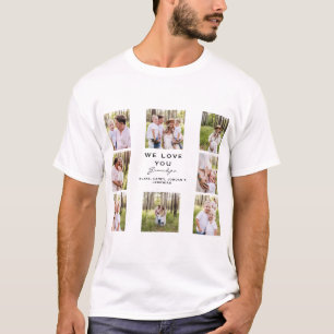 Opa We houden van You Photo Collage Plaque T-shirt