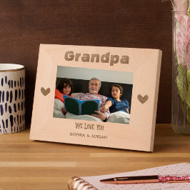 Opa We Love You Simple Black Hearts Naam Gift Gegraveerde Lijstjes