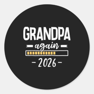 Opa weer est 2026 2e baby zwangerschap onthulling ronde sticker