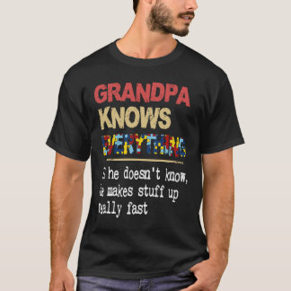 Opa weet alles als hij geen autisme kent t-shirt