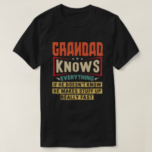 Opa weet alles Funny Opa cadeau T-shirt