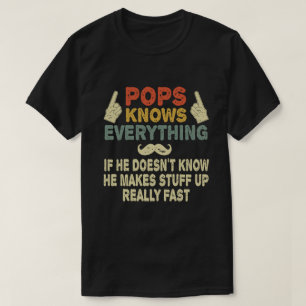 Opa Weet Alles Funny Opa Cadeau T-shirt
