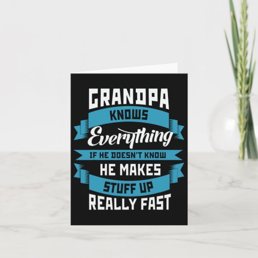 Opa weet alles Funny Vaderdag Cos Kaart (Voorkant)