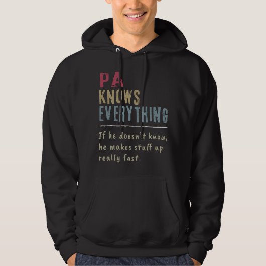 Opa weet alles - Grootvader Hoodie (Voorkant)