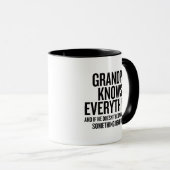 Opa Weet Alles Het Grappige Mok (Voorkant rechts)