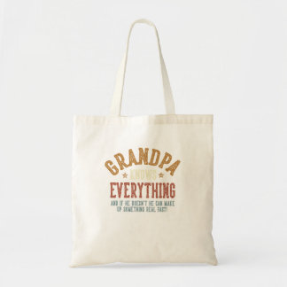 Opa weet alles - humoristische Vaderdag G Tote Bag