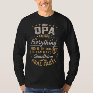 Opa weet alles Mannen  opa T-shirt