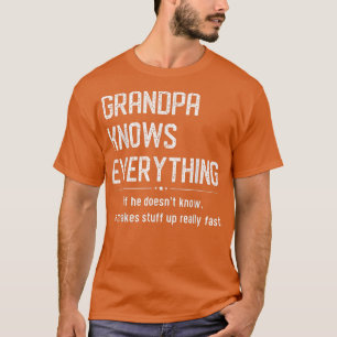 Opa weet alles ontwerp voor opa grapje t-shirt