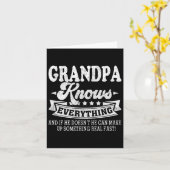Opa weet alles Shirt Grappig Vader&#; s D Kaart (Gele Bloem)