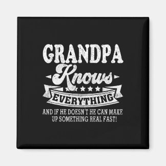 Opa weet alles Shirt Grappig Vader&#; s D Magneet