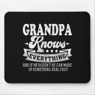 Opa weet alles Shirt Grappig Vader&#; s D Muismat