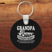 Opa weet alles Shirt Grappig Vader&#; s D Sleutelhanger (Voorkant)