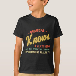 Opa weet alles Shirt humoristische vader's d
