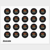 Opa weet alles vaderdag retro ronde sticker (Vel)
