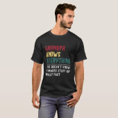 Opa weet alles van Vaderdag voor opa T-shirt (Voorkant volledig)