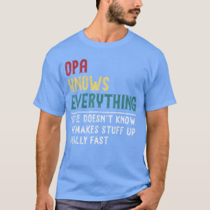 Opa weet alles voor opa Funny Opa familie T-shirt