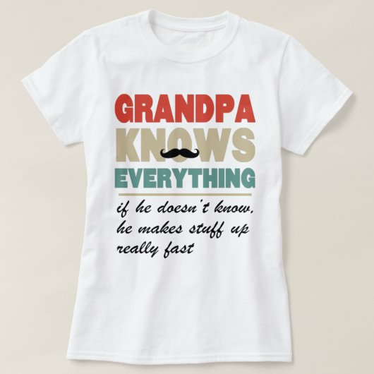Opa weet alles wat shirt is (Design voorkant)