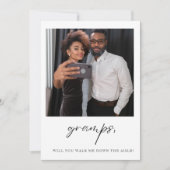 Opa, wil je met me naar het altaar lopen Vader  Kaart (Voorkant)