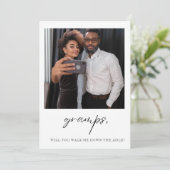 Opa, wil je met me naar het altaar lopen Vader  Kaart (Staand voorkant)