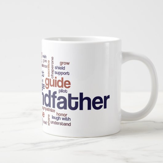 Opa Word Cloud Grote Koffiekop (Rechts)