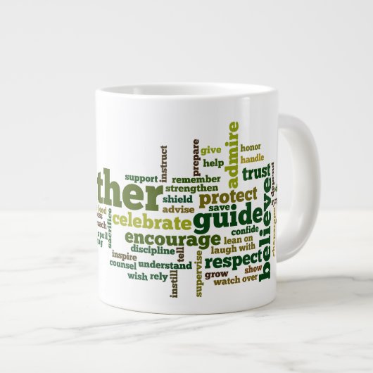 Opa Word Cloud Grote Koffiekop (Voorkant rechts)