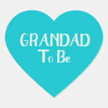 Opa Worden - Hart Sticker - Turquoise Achtergrond