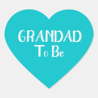 Opa Worden - Hart Sticker - Turquoise Achtergrond