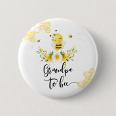 Opa wordt baby shower ronde button 5,7 cm (Voorkant)