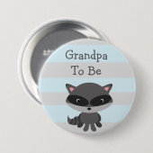 Opa wordt Button Raccoon Woodlands Theme (Voorkant /achterkant)