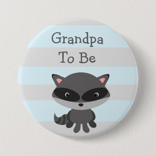 Opa wordt Button Raccoon Woodlands Theme