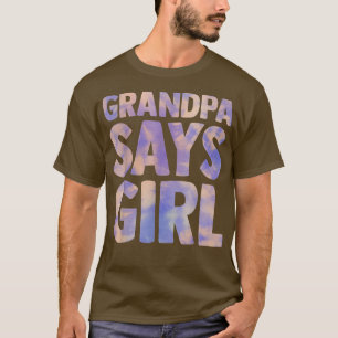 opa zegt meisje gender onthult zwangerschap kondig t-shirt
