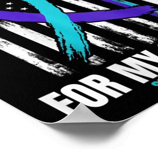 Opa Zelfmoord Bewustzijnspreventie Amerikaanse vla Poster (Hoek)