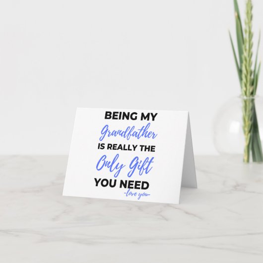Opa zijn is echt het enige geschenk bl kaart (Voorkant)