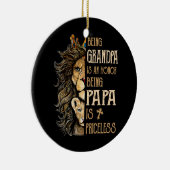 Opa zijn is een eer Papa te zijn is zonder prijs Keramisch Ornament (Rechts)