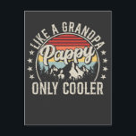 Opa zoals een opa alleen koeler Retro Briefkaart<br><div class="desc">Pappy zoals een opa alleen koeler vaderschap Retro Vintage Grappig Crew Grafisch ontwerp Cadeau Standaard Postkaart Klassieke Collectie.</div>