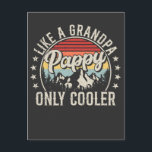 Opa zoals een opa alleen koeler Retro Briefkaart<br><div class="desc">Pappy zoals een opa alleen koeler vaderschap Retro Vintage Grappig Crew Grafisch ontwerp Cadeau Standaard Postkaart Klassieke Collectie.</div>
