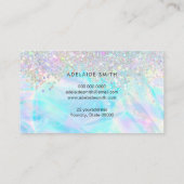 Opaal edelsteen en faux glitter visitekaartje (Achterkant)