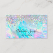 Opaal edelsteen en faux glitter visitekaartje (Voorkant)