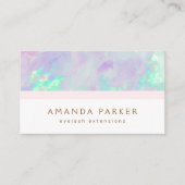Opaal gekleurde border trendy spa boetiek visitekaartje (Voorkant)