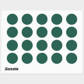 Opaal Groen Effen Kleur Ronde Sticker (Vel)