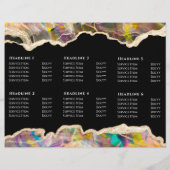 Opaal ontwerp op zwarte brochure (Achterkant)