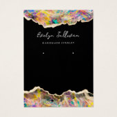 Opaal ontwerp op zwarte sieraden display kaart (Voorkant)