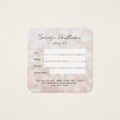 Opaal Steen Achtergrond Cadeaubon Monogram Vierkante Visitekaartjes (Achterkant)