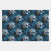 opaalachtig iriserend Rozen inpakpapier (Voorkant 2)