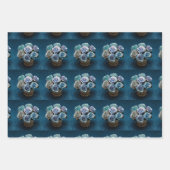 opaalachtig iriserend Rozen inpakpapier (Voorkant)