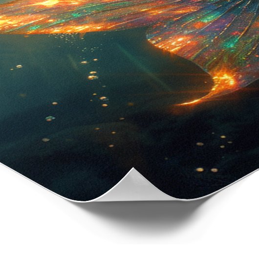 Opaalachtige zeemeermin poster (Hoek)