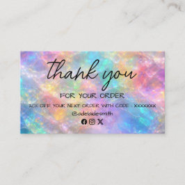 opaalsteen bedank business card visitekaartje
