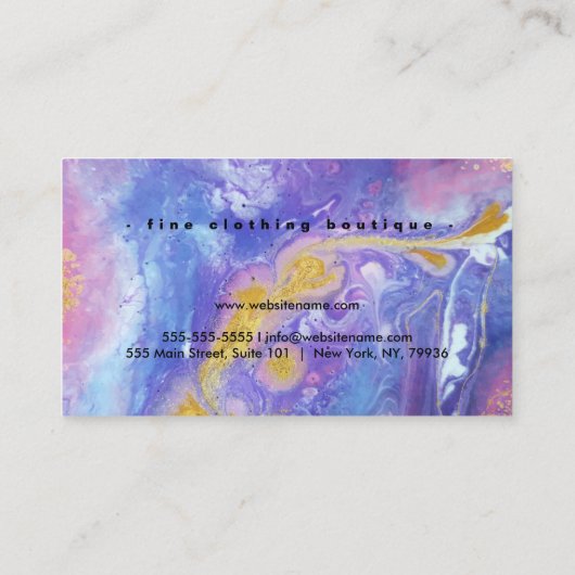 opaalsteen visitekaartje (Achterkant)