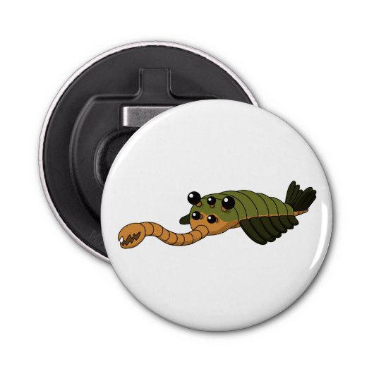 Opabinia - Prehistorisch dier Button Flesopener (Voorkant)